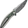 Cuchillo Cuchillo plegable | Navajas WE Knife Quinseris | Damascus Ti CF Jungle Wear