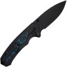 Складной нож WE Knife Corwyn | M390 | Black Titanium Blue CF Black Stonewash