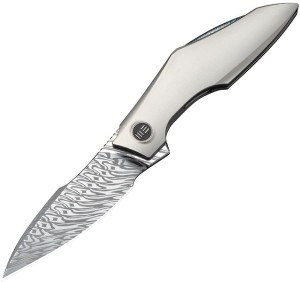 Складной нож WE Knife Krait Snake | Damascus | Grey Titanium