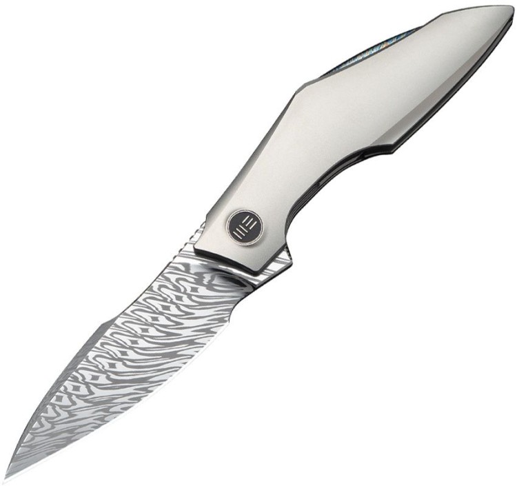 Складной нож WE Knife Krait Snake | Damascus | Grey Titanium Складной нож WE Knife Krait Snake | Damascus | Grey Titanium
