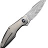 Складной нож WE Knife Krait Snake | Damascus | Grey Titanium Складной нож WE Knife Krait Snake | Damascus | Grey Titanium