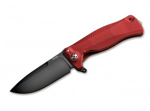 Складной нож Lionsteel SR-22 Aluminum Black folding knife red SR22ARB