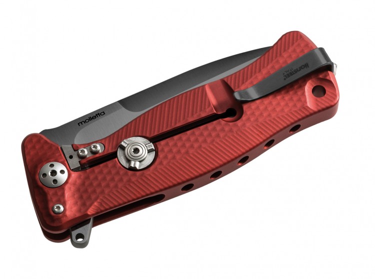 Lionsteel SR-22 Aluminum Black folding knife red SR22ARB Lionsteel SR-22 Aluminum Black folding knife red SR22ARB