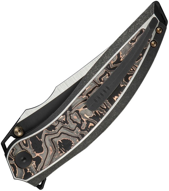 Taschenmesser WE Knife Quinseris M390 | Ti Black Copper Foil CF Taschenmesser WE Knife Quinseris M390 | Ti Black Copper Foil CF