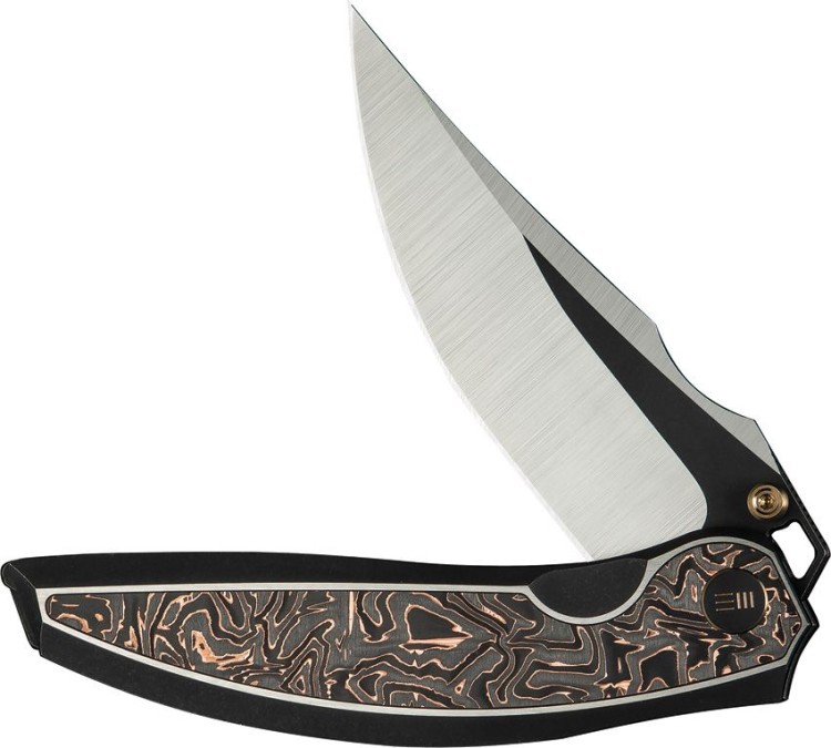 Taschenmesser WE Knife Quinseris M390 | Ti Black Copper Foil CF Taschenmesser WE Knife Quinseris M390 | Ti Black Copper Foil CF