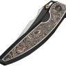 Taschenmesser WE Knife Quinseris M390 | Ti Black Copper Foil CF