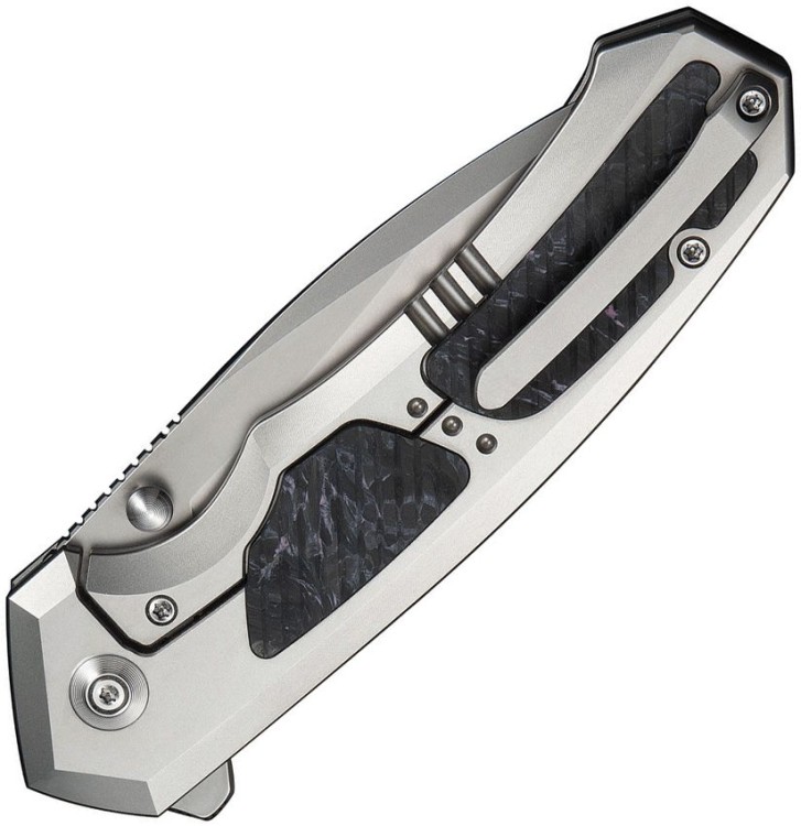 WE Knife Corwyn | M390 | Gray Titanium Black & Pink CF