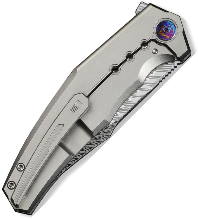 Taschenmesser WE Knife Kyklos | Damascus | Gray Titanium Taschenmesser WE Knife Kyklos | Damascus | Gray Titanium