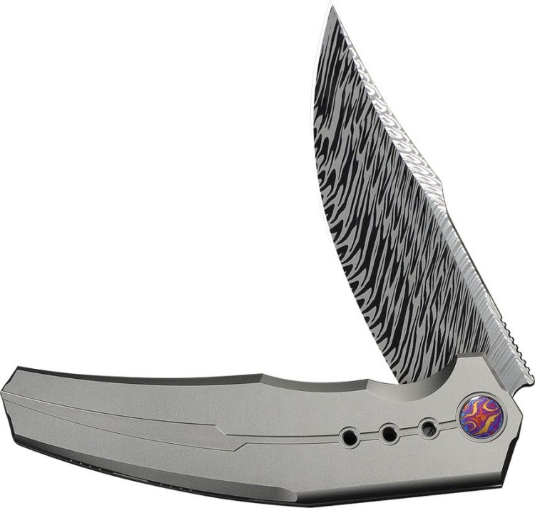 Taschenmesser WE Knife Kyklos | Damascus | Gray Titanium Taschenmesser WE Knife Kyklos | Damascus | Gray Titanium