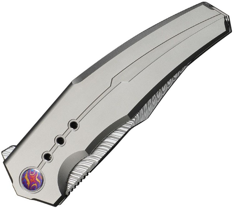 Taschenmesser WE Knife Kyklos | Damascus | Gray Titanium Taschenmesser WE Knife Kyklos | Damascus | Gray Titanium