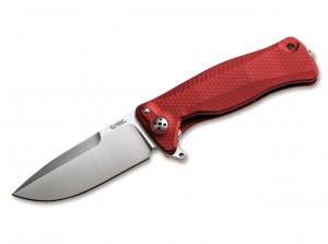 Lionsteel SR-22 Aluminum Satin folding knife red SR22ARS