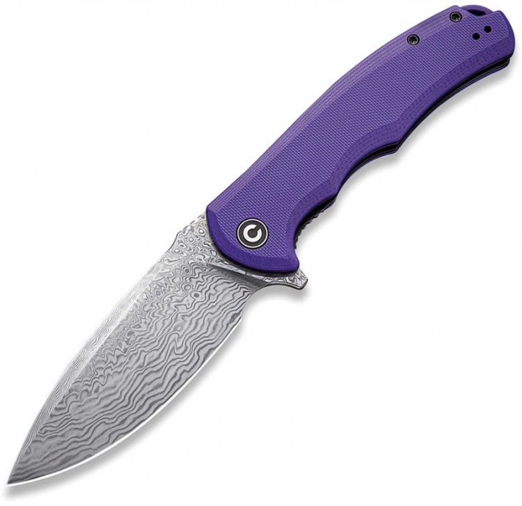 Складной нож CIVIVI Praxis Damascus folding knife purple C803DS-2