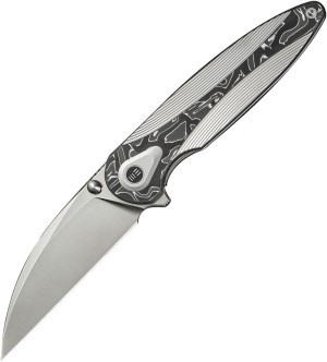 Taschenmesser WE Knife Zenthra | M390 | Titanium Gray Alumium Foil CF Stonewash