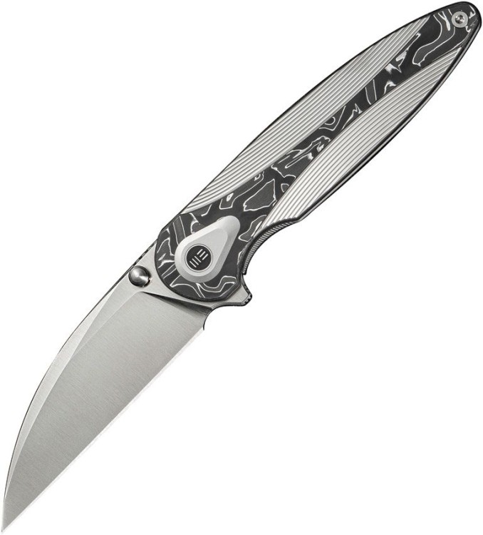 Taschenmesser WE Knife Zenthra | M390 | Titanium Gray Alumium Foil CF Stonewash Taschenmesser WE Knife Zenthra | M390 | Titanium Gray Alumium Foil CF Stonewash