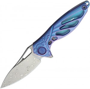 Rike Knives Hummingbird Framelock folding knife blue
