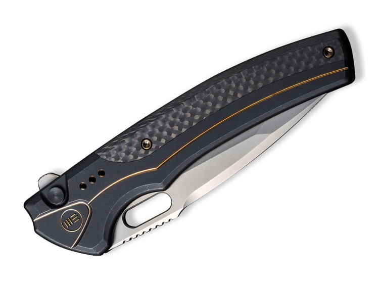 Cuchillo WE Knife Exciton Titanium CF Black & Gold Ltd Cuchillo WE Knife Exciton Titanium CF Black & Gold Ltd