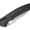 Cuchillo WE Knife Exciton Titanium CF Black & Gold Ltd