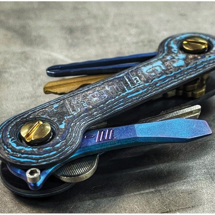 Ключница KeyBar Camo CF Blue 
