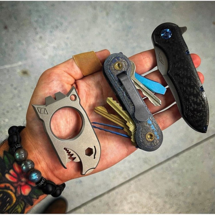 Ключница KeyBar Camo CF Blue 