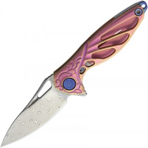 Rike Knives Hummingbird Framelock folding knife pink