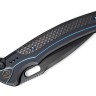 Taschenmesser WE Exciton Titanium CF Black & Blue Ltd