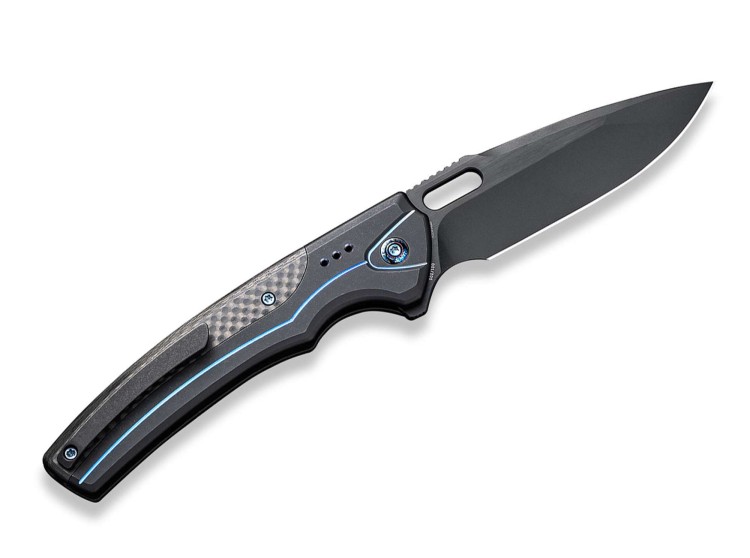 Cuchillo WE Knife Exciton Titanium CF Black & Blue Ltd Cuchillo WE Knife Exciton Titanium CF Black & Blue Ltd
