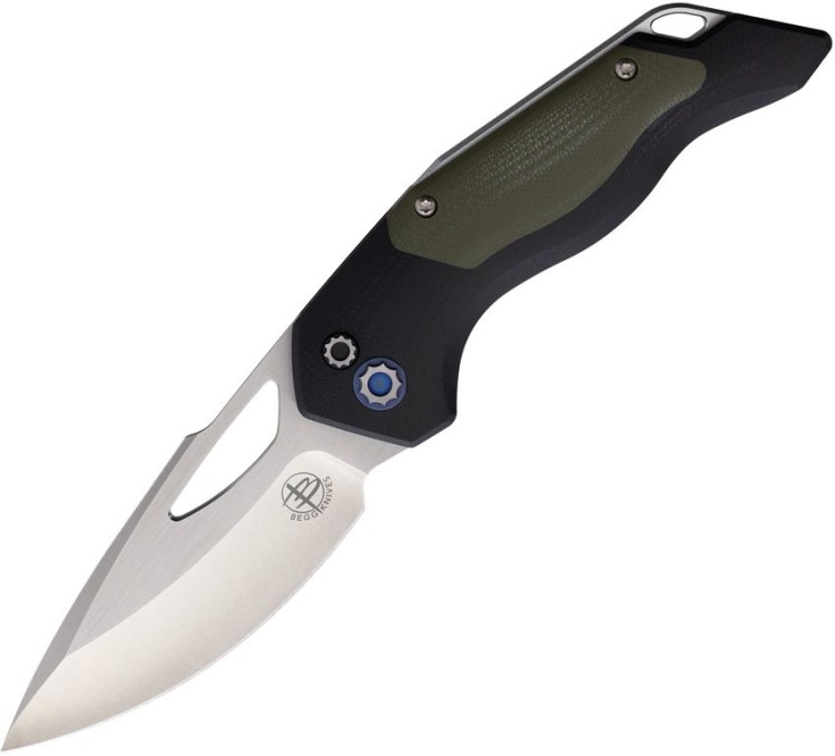 Taschenmesser Begg Knives Galaxy | Button Lock | Black/Green