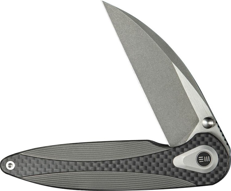 Taschenmesser WE Knife Zenthra | M390 | Gray Titanium Twill CF Stonewash  Taschenmesser WE Knife Zenthra | M390 | Gray Titanium Twill CF Stonewash