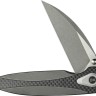 Taschenmesser WE Knife Zenthra | M390 | Gray Titanium Twill CF Stonewash  Taschenmesser WE Knife Zenthra | M390 | Gray Titanium Twill CF Stonewash