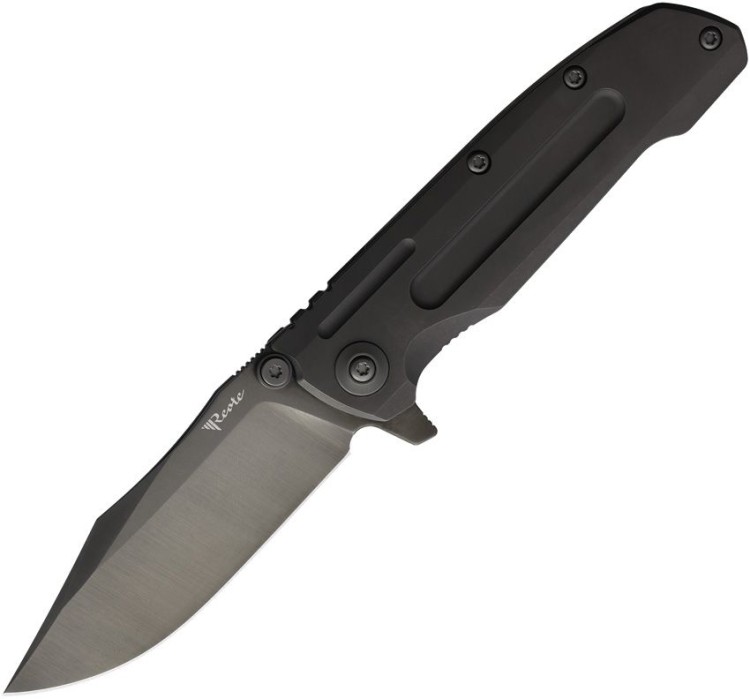 Cuchillo Cuchillo plegable | Navajas Reate Knives 9DV2 | Titanium Black DLC | CPM-154