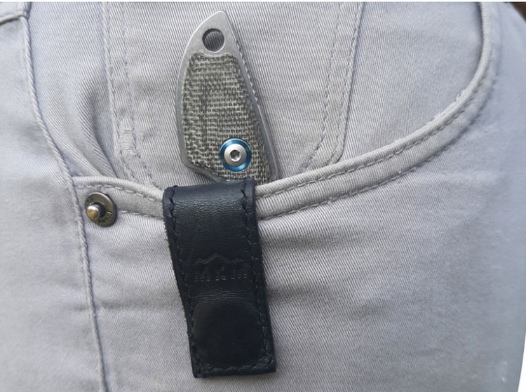 MKM Knives Mikro 2 neck knife green canvas micarta MR02-GC MKM Knives Mikro 2 neck knife green canvas micarta MR02-GC