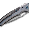 Складной нож WE Knife Exciton Titanium CF Grey & Blue Ltd 