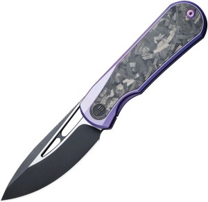 Taschenmesser WE Knife Baloo | 20CV Purple Titanium | Shredded CF Mystery Box