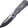 Taschenmesser WE Knife Baloo | 20CV Purple Titanium | Shredded CF Mystery Box