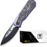 Taschenmesser WE Knife Baloo | 20CV Purple Titanium | Shredded CF Mystery Box