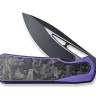 Taschenmesser WE Knife Baloo | 20CV Purple Titanium | Shredded CF Mystery Box