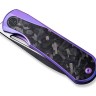 Taschenmesser WE Knife Baloo | 20CV Purple Titanium | Shredded CF Mystery Box