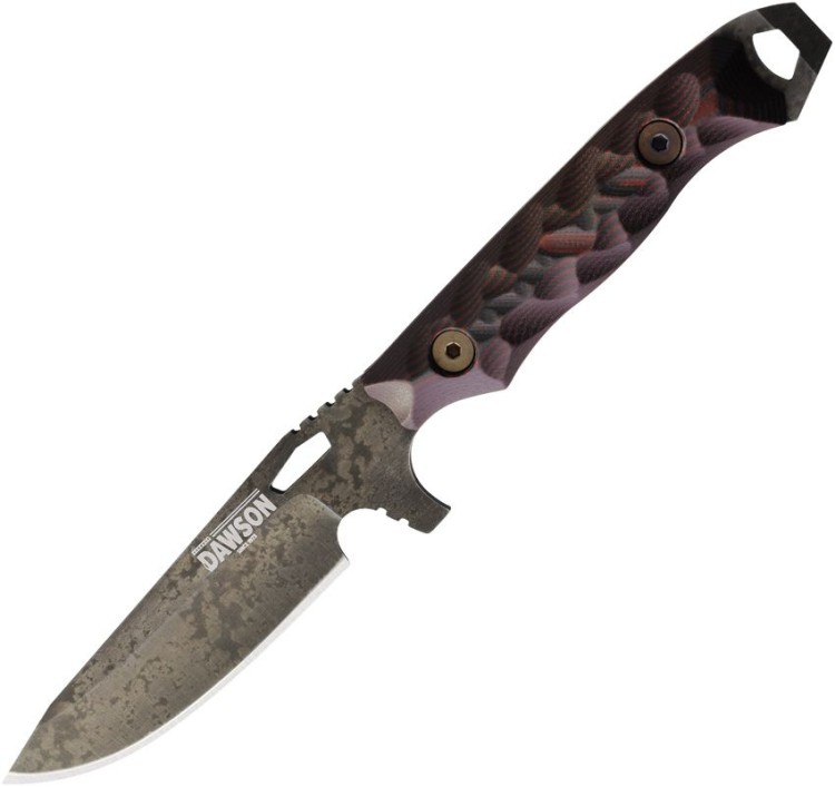 Dawson Knives Outcast | Rainstorm finish 80CrV2 carbon steel