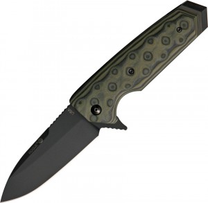 Складной нож Hogue EX02 Knife Spear Point Flipper Green G-Mascus folding knife