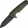 Складной нож Hogue EX02 Knife Spear Point Flipper Green G-Mascus folding knife