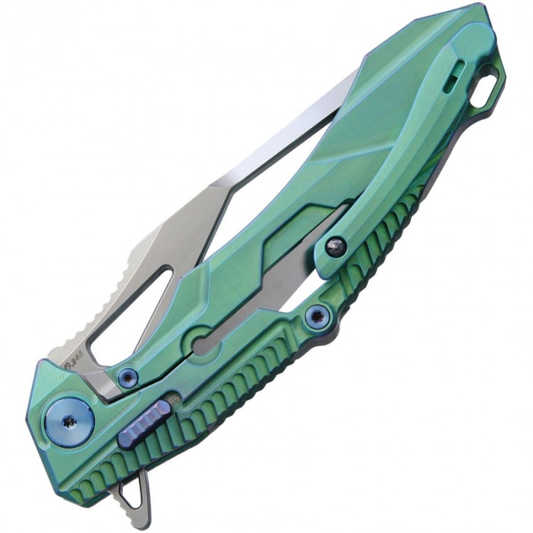 Rike Knives M1 Framelock Stonewash folding knife green Rike Knives M1 Framelock Stonewash folding knife green
