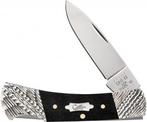 Case Cutlery Worked Bolster Ebony Wood Smooth Lockback pocket knife 59672 
