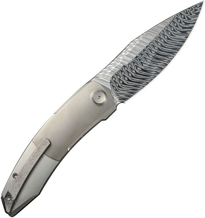 Taschenmesser We Knife Sine Wave Nested Linerlock | Damasteel
