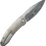 Cuchillo Cuchillo plegable | Navajas We Knife Sine Wave Nested Linerlock | Damasteel