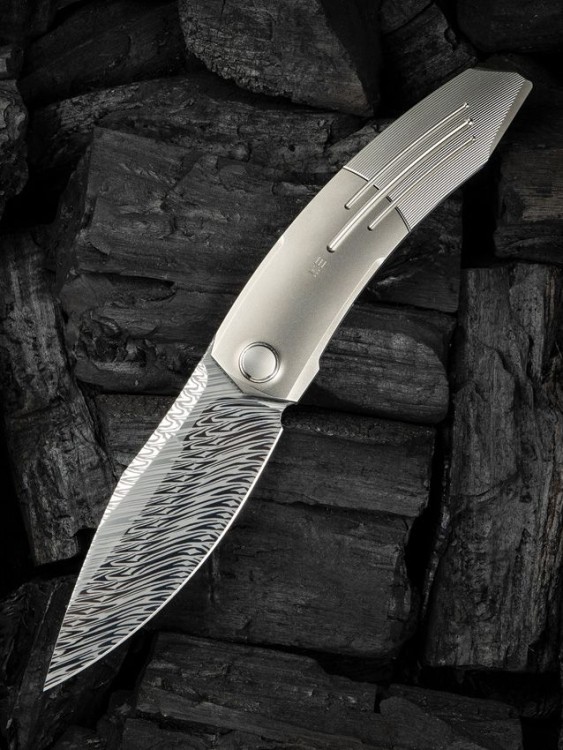 Taschenmesser We Knife Sine Wave Nested Linerlock | Damasteel