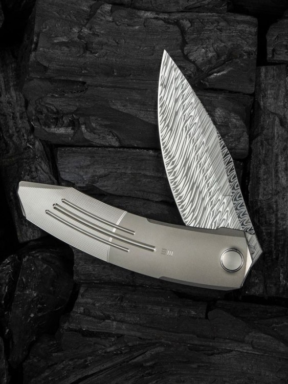 Taschenmesser We Knife Sine Wave Nested Linerlock | Damasteel
