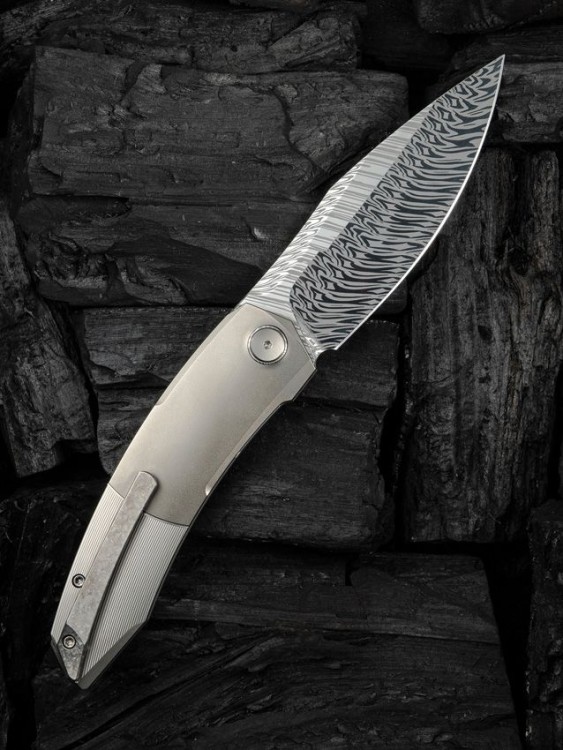 Taschenmesser We Knife Sine Wave Nested Linerlock | Damasteel