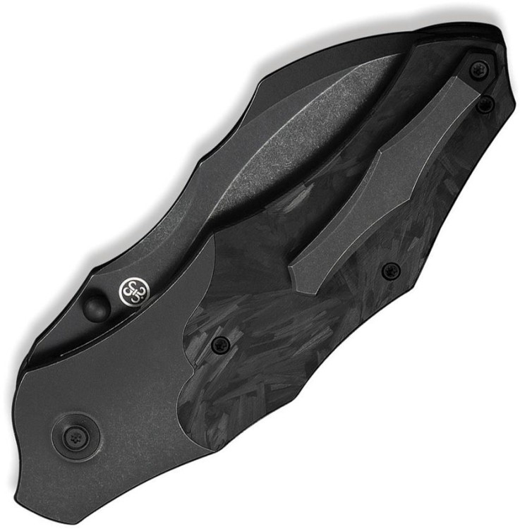 Taschenmesser WE Knife Orc Boss | 20CV Ti Shredded CF | All Black  Taschenmesser WE Knife Orc Boss | 20CV Ti Shredded CF | All Black