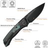 Cuchillo Cuchillo plegable | Navajas REMETTE Steed | Titanium | M390 | Black Cuchillo Cuchillo plegable | Navajas REMETTE Steed | Titanium | M390 | Black