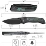 Cuchillo Cuchillo plegable | Navajas REMETTE Steed | Titanium | M390 | Black Cuchillo Cuchillo plegable | Navajas REMETTE Steed | Titanium | M390 | Black